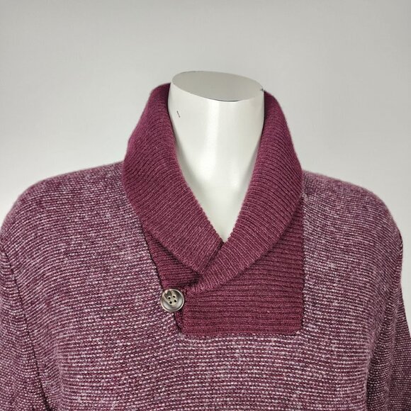 Hudson North Burgundy Wool Knit Sweater Size L - Picture 2 of 8